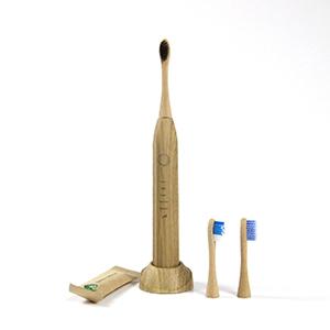 Custom Logo Natural Eco Friendly Soft Biodegradable Bamboo Charcoal Head Sonic Bambus Electrical Toothbrush Set