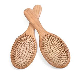 100% natural bamboo wooden hair brushes comb for women