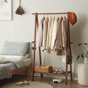 Bedroom Furniture Bamboo Clothes Hanger clothes stands & shoe racks