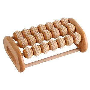 Custom Wooden Dural Massage Tools Relief Tired Feet Bamboo Foot Massage Roller With Scalp Scratcher