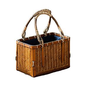 2022 Hot Hand-woven Vintage Bamboo Tote Beach Beach Bag Holiday Gift For Ladies