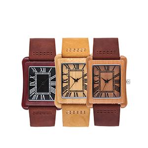 Hot Selling Personality Fashion Bamboo Wood Roman Literal Men's Quartz Wood Watch