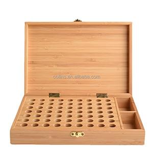 Custom Bamboo Wooden Three Layers Gift Boxes For Essential Oil 15 ml Bottles