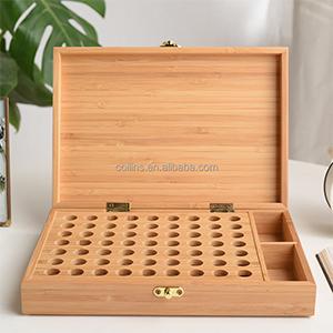 Custom Bamboo Wooden Three Layers Gift Boxes For Essential Oil 15 ml Bottles