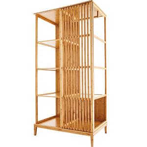 Bamboo wardrobe clothes coat rack garment organizer_BSCI Factory