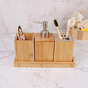 Creative bamboo products rinse set rinse toothbrush gargle cup three-piece set home hotel bathroom products