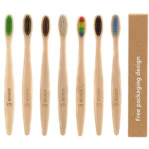 CE Approved Eco- friendly Charcoal Bristles OEM Bamboo Toothbrush with Customized Packing and Logo