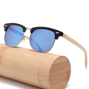 Euromonk Wholesale Polarized Sun Glasses Wooden Bamboo Temples Sunglasses