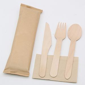 Factory Produce Eco-Friendly Disposable Cutlery Wooden Knife Spoon and Fork Logo