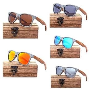 Fashion plastic glasses wooden bamboo polarized sunglasses women