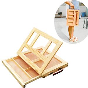 Folding Art Artist Drawing Wood Easel Portable Tabletop Desk w/ Storage Painting Stand