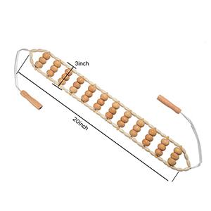 Handmade Bamboo Back Massager Roller Rope Full Body Muscle Pain Relief Therapy Massage Wood Mussle Roller