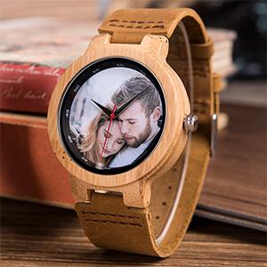 Hot Women Men Bamboo Wood Watch Design Your Own LOGO Photo