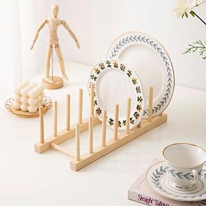 Kitchen Drain Dripper Adjustable Dry Sink Storage Drain Rack Drain Corner Wooden Plate Rack