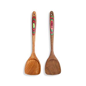  Kitchenware Wholesale Amazon Hot Sale Natural Nonstick Color Wood Cooking Shovel Set kitchen spatula Ebony wood Spatula