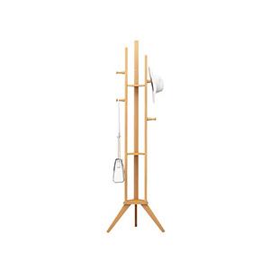 Natural Bamboo Coat Rack 3 Tier Shelf Clothes Coat Hat Rack Tree Stand Wooden Hanger Organizer Bamboo Coat Rack