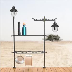 Outdoor camping aluminum alloy portable foldable desktop storage rack