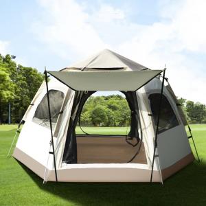 Outdoor windproof hex automatic hydraulic tent