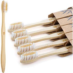 Amazon Hot Selling Customized Logo Extra Soft Bamboo Toothbrushes Eco Friendly Biogradble Bamboo Toothbrush For Hotel