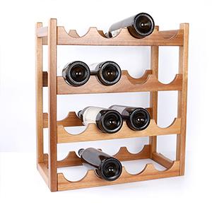 Solid Wood Wine Rack Display Stand Mahogany Vertical Rack Customization Countertop Wooden Wine Bar Wine Rack