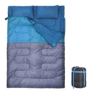 Warm double waterproof sleeping bag for outdoor camping