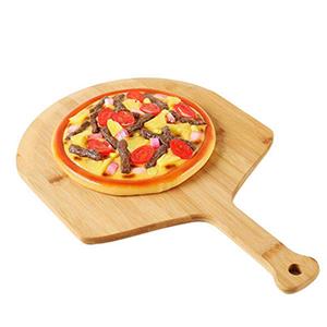 Wholesale Bamboo Pizza Peel Wood Serving Pan Cheese and Charcuterie Boards Pizza Board Pizza Paddle Cutting Board with Handle