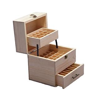 Wholesale drawer type essential oil wooden box three-layer detachable essential oil box solid wood storage box