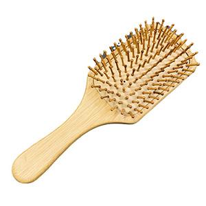 Wood Color Eco-friendly Massages Scalp Wide Tooth Hair Brush Custom Anti-Static Bamboo Comb