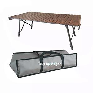 OnwaySports Outdoor Portable Korea Roll Foldable Wood Grain Camping Tea Table For Picnic