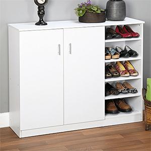 Wood Shoe Storage Cabinet Stand Rack Unit Cupboard 3 Drawer shoe racks for living room