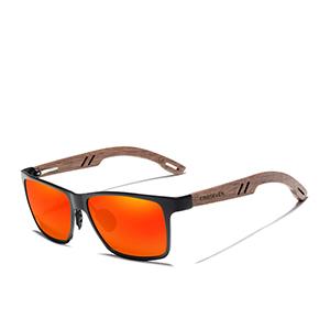 Glasses Men Brand New Design Aluminum+Walnut Wooden Handmade Sun Glasses For Men Polarized Eyewear Glasses Women