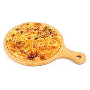 Wholesale Wooden Pizza Board round With Handle Pizza Baking Tray plate bamboo Pizza stone Cutting Board Cake Bakeware