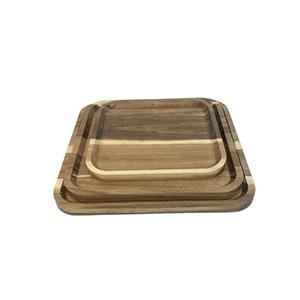 Wooden Tray Square Plate Household Tea Plate serving tray for food