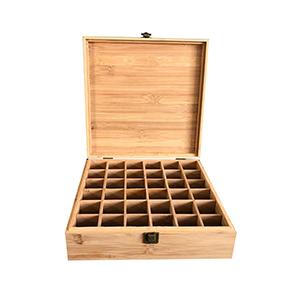 bamboo wooden storage box multi grid essential oil box nail polish packaging box with removable compartment