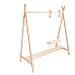 bedroom furniture garment hanging solid wood clothes rack