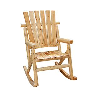 big wooden rocking chair Log Chair Outdoor Indoor Comfortable Modern Natural Seat Natural Rocking cedar chair