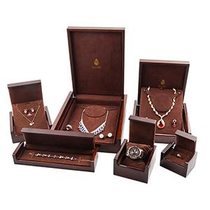 custom gift packaging with logo wooden jewelry box for brand jewelry gift box