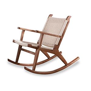 custom made rattan solid wood rocking chair ash nap leisure lazy chair