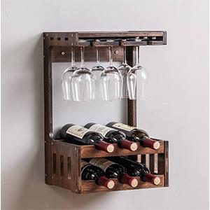 Free sample home decoration storage solid wood wine rack on the desk or wall