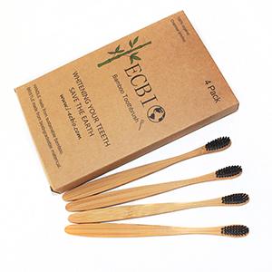 eco-friendly natural biodegradable bamboo charcoal toothbrush