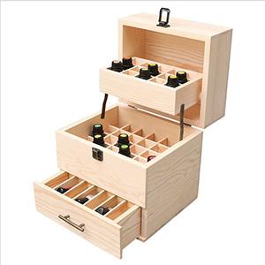 gift box wood Wood Storage Box For 15ml Essential Oil Aromatherapy Bottles