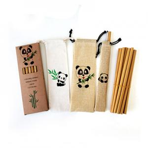 Free samples eco friendly natural bamboo drinking straw reusable bamboo straw organic wholesale straws reusable set for drinking