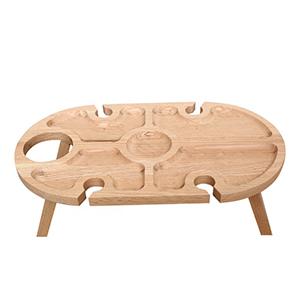 new style Environmental friendly solid wood wine glass holder with fruit plate wine glass rack