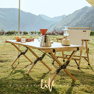 outdoor bamboo table fold Tour around camping picnic table