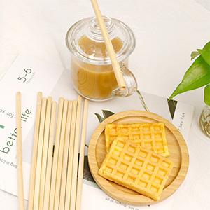 wholesale Biodegradable bamboo straws Pattern customization Disposable Straw