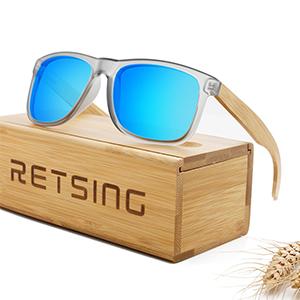 100% Nature Handmade gafas de sol de marco de madera de bambu wood bamboo sun glasses from China