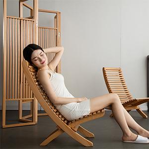 Wholesale manufacturer 2022 Hotsale custom logo adjustable folding wood lounge deck chair beach