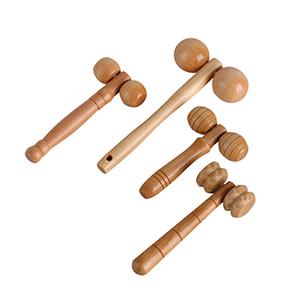 Wholesale professional wooden Mini Face Beauty Facial Roller Facia Handle Massager